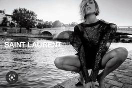 Saint Laurent, robe noire soirée