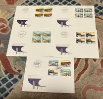 5 FDC Viereböcke und Serie