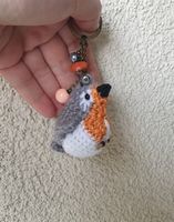 Amigurumi  Schlüsselanhänger  Rotkehlchen Vogel häckeln