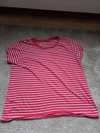 Damen T-Shirt rot weiss gestreift Grösse L gebraucht