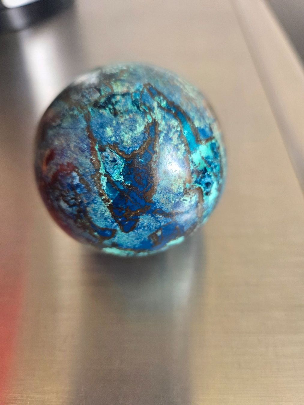Minerali & Pietre curative: Chrysocoll Kugel 6 cm – Usato da Davos-Platz venduto da ninli