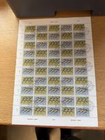 10 Original Bögen Schweiz mit Ausgabetag Stempel 