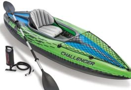 Intex Challenger K1 Kajak Schlauchboot mit Pumpe und Paddel