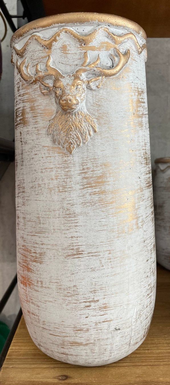 Tutte le decorazioni: Dekoration/Vase/Blumenvase/Hirsch/Neu – Nuovo e nell'imballaggio originale da Volketswil venduto da rubin74