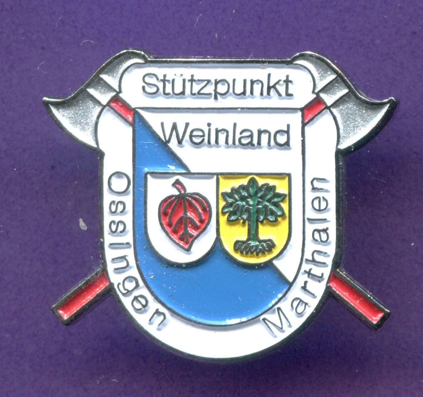 Placchette & Badge: Feuerwehr   OSSINGEN - MARTHALEN – Usato da Winterthur venduto da Sammleroase
