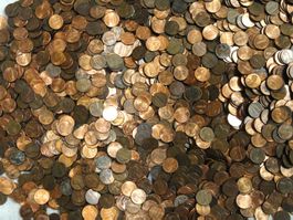 9 kg 1-Cent Münzen aus den USA