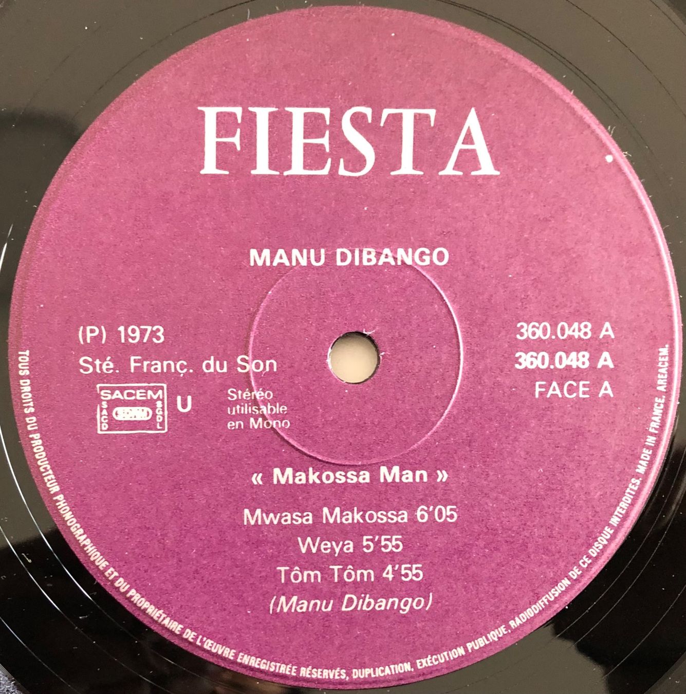 Dischi in vinile: MANU DIBANGO - MAKOSSA MAN – Usato da Poliez-Pittet venduto da Newtown-Records 2