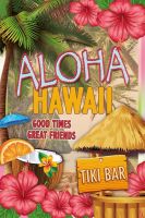 Blechschild-ALOHA HAWAII-TIKI BAR