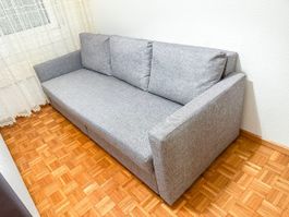3er-Bettsofa, Faringe hellgrau