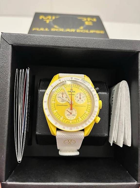 Orologi: Omega Swatch Mission to The Sun Full Solar Eclipse – Nuovo e nell'imballaggio originale da conthey venduto da faxalva 1
