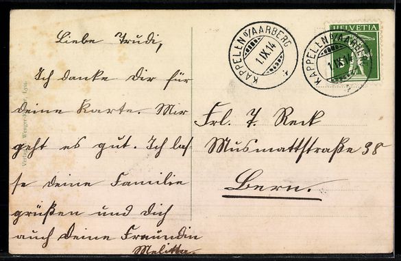 Cartoline postali: AK Lyss, Partie an der Kirche – Usato da Berlin venduto da bartko-reher 1