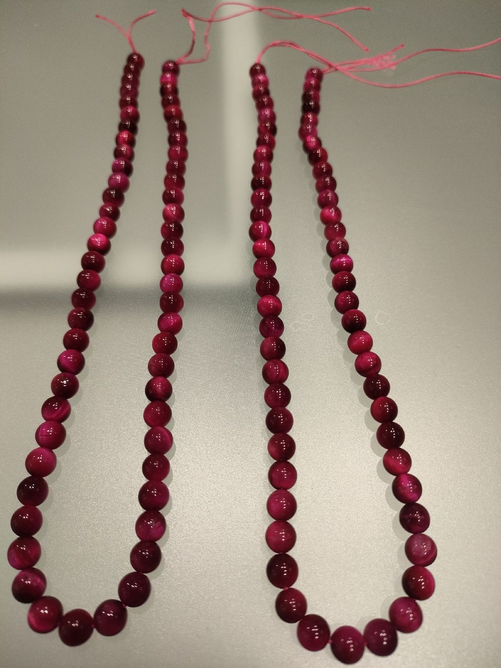 Pietre preziose: 2 Stränge Tigerauge Rosa – Nuovo e nell'imballaggio originale da Bern venduto da Lidia.5