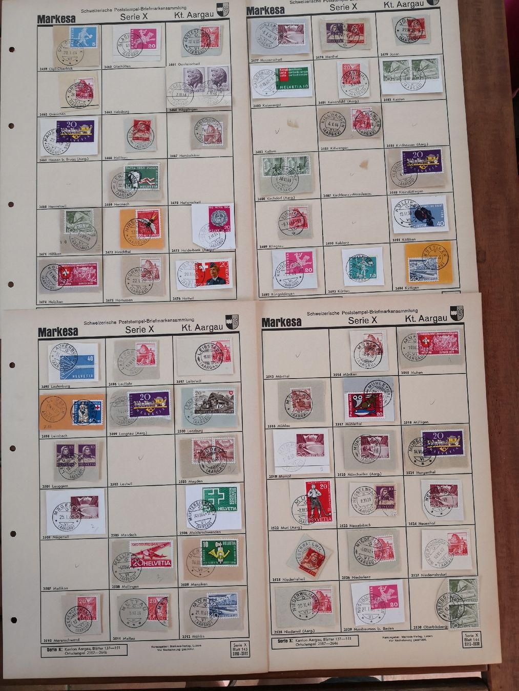 Alle Briefmarken: Ortsstempel Kt. Aargau  – Gebraucht aus Berikon von Truk56 2