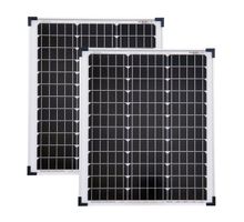 2x Mono Solarpanel 50W 630x545x35mm