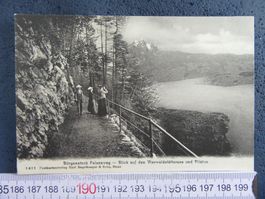 BÜRGENSTOCK FELSENWEG 1911 MODISCHE LEUTE AK ONW
