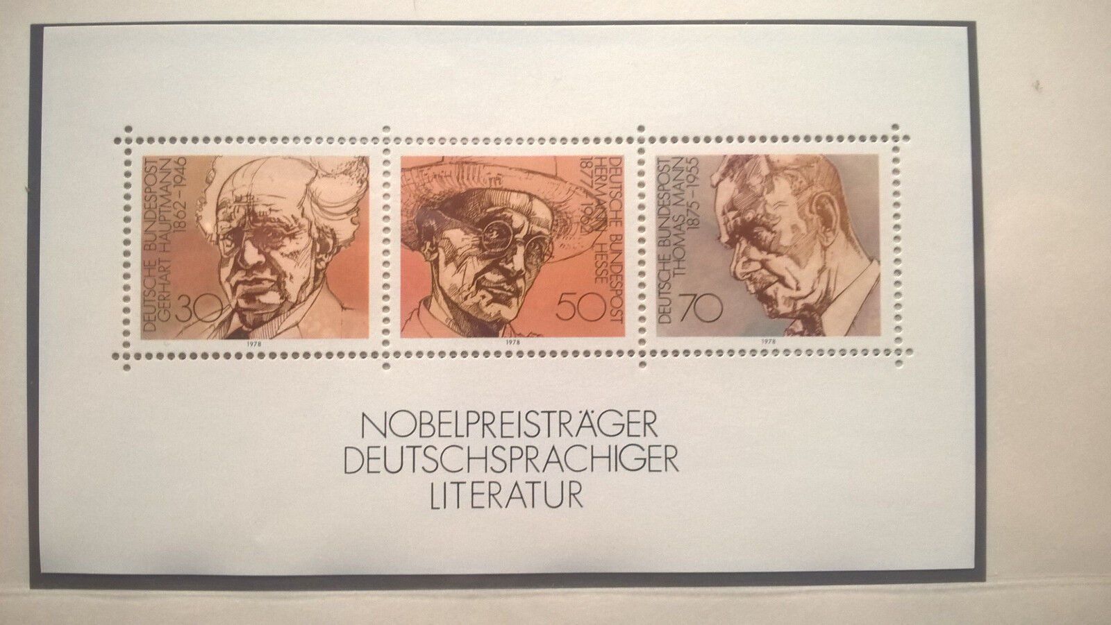 Tutti i francobolli: BRD 1978 Block Hauptmann, Hess, Mann Nobelpreis postfrisch – Nuovo (secondo la descrizione) da Liestal venduto da schnueps