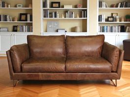 Ledersofa, schicker Vintage-Stil und erstklassiger Komfort