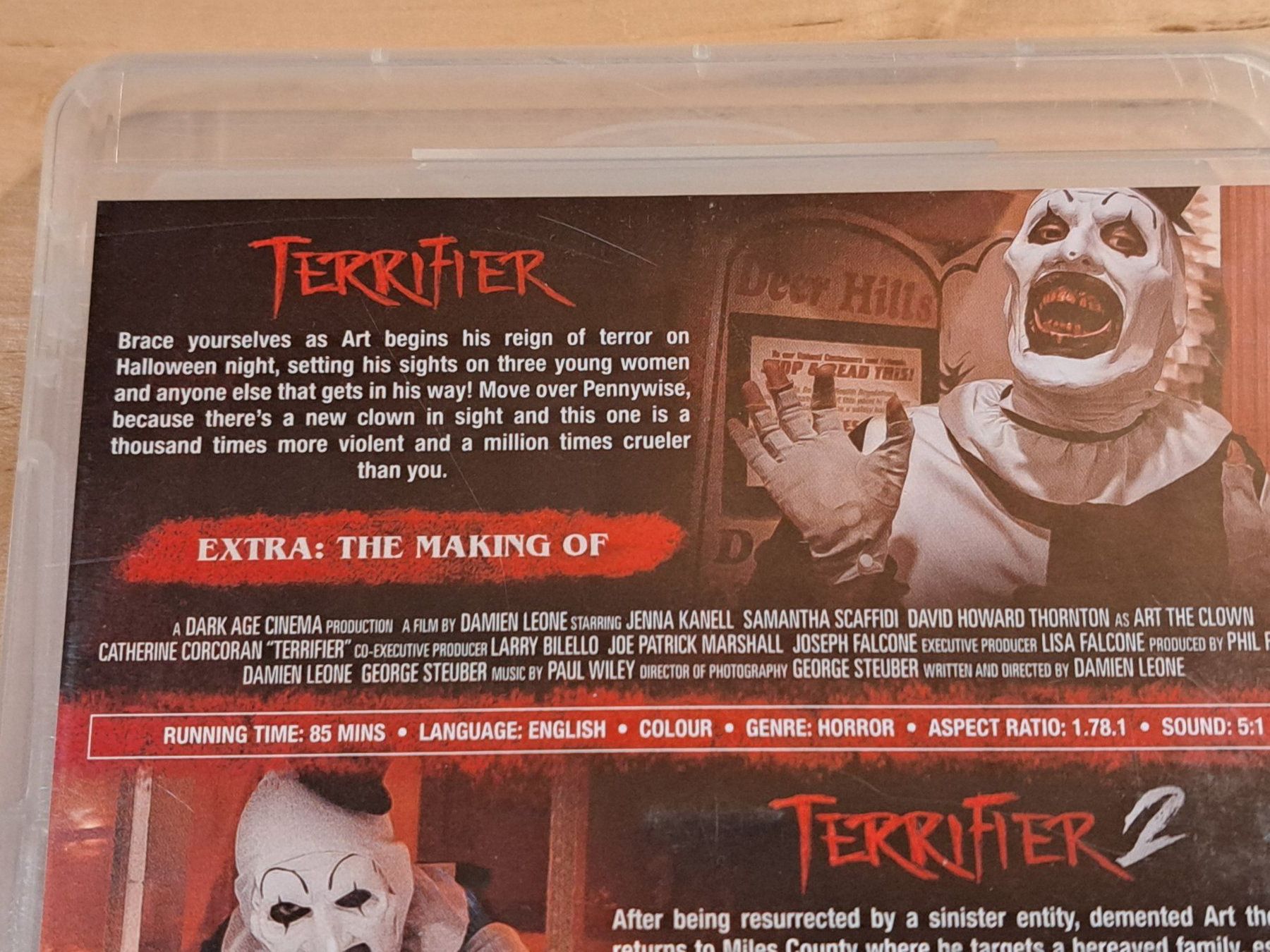 Tutti i DVDs: Blu-Ray Terrifier und Terrifier 2, The Bloody Double – Nuovo (secondo la descrizione) da Unterseen venduto da Kanica 3