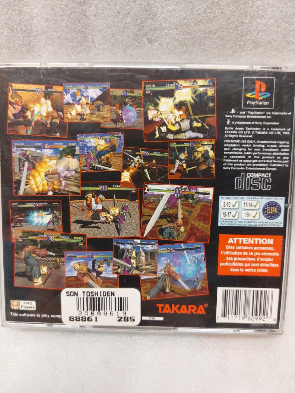 Sony Spiele: Battle Arena Toshinden - PS1 – Gebraucht aus Pambio Noranco von Pol69 2