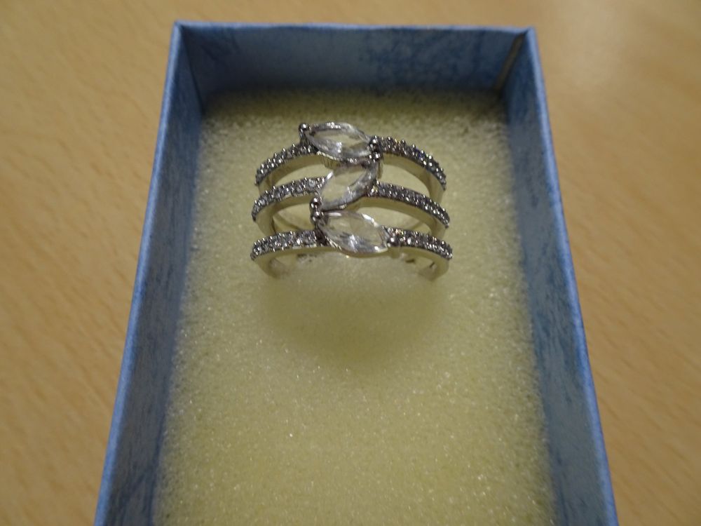 Unique Silberring 925er Silber Infinity Ring Mit Zirkonia SR0374 (Größe