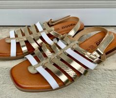 Superbes sandales Tropéziennes cuir IGI&CO dorée n.37 neuf
