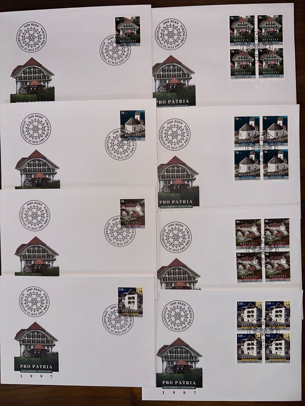 Tutti i francobolli: Set 1997 Pro Patria FDC Ersttagsumschlag – Usato da Stettfurt venduto da 2442