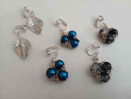3 Paar Ohrclips Handarbeit