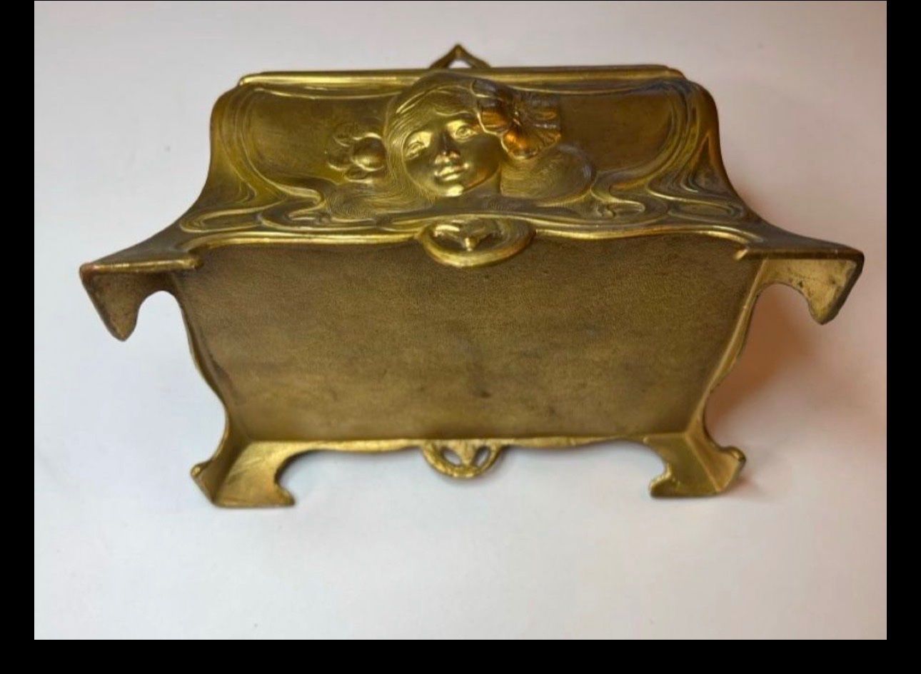 Contenitori & Simili: Antike Jugendstil Schmuckdose Schatulle vermutlich Messing – Usato da Basel venduto da Joshy03 4