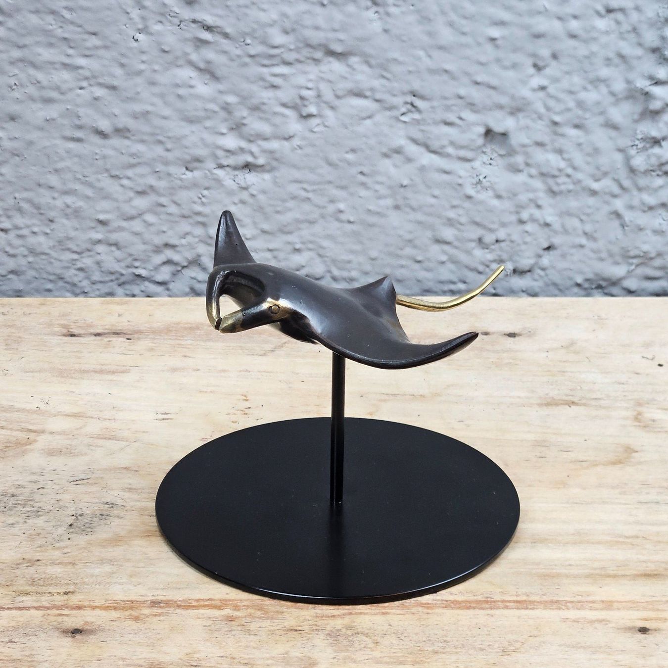 9932049 SCULPTURE EN Bronze Fée Acte Socle En Pierre 49x25x13cm 3,6kg
