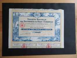 Historische Aktie "Société Nouvelle des Sultanats du Haut-O"