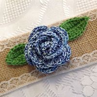 1 Stk. MINI-ROSE (Röschen gehäkelt) crochet, uncinetto 962