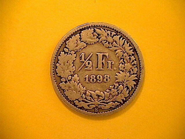 Alle Münzen: 50 Rp. 1898 – Gebraucht aus Buchs AG von Ged8
