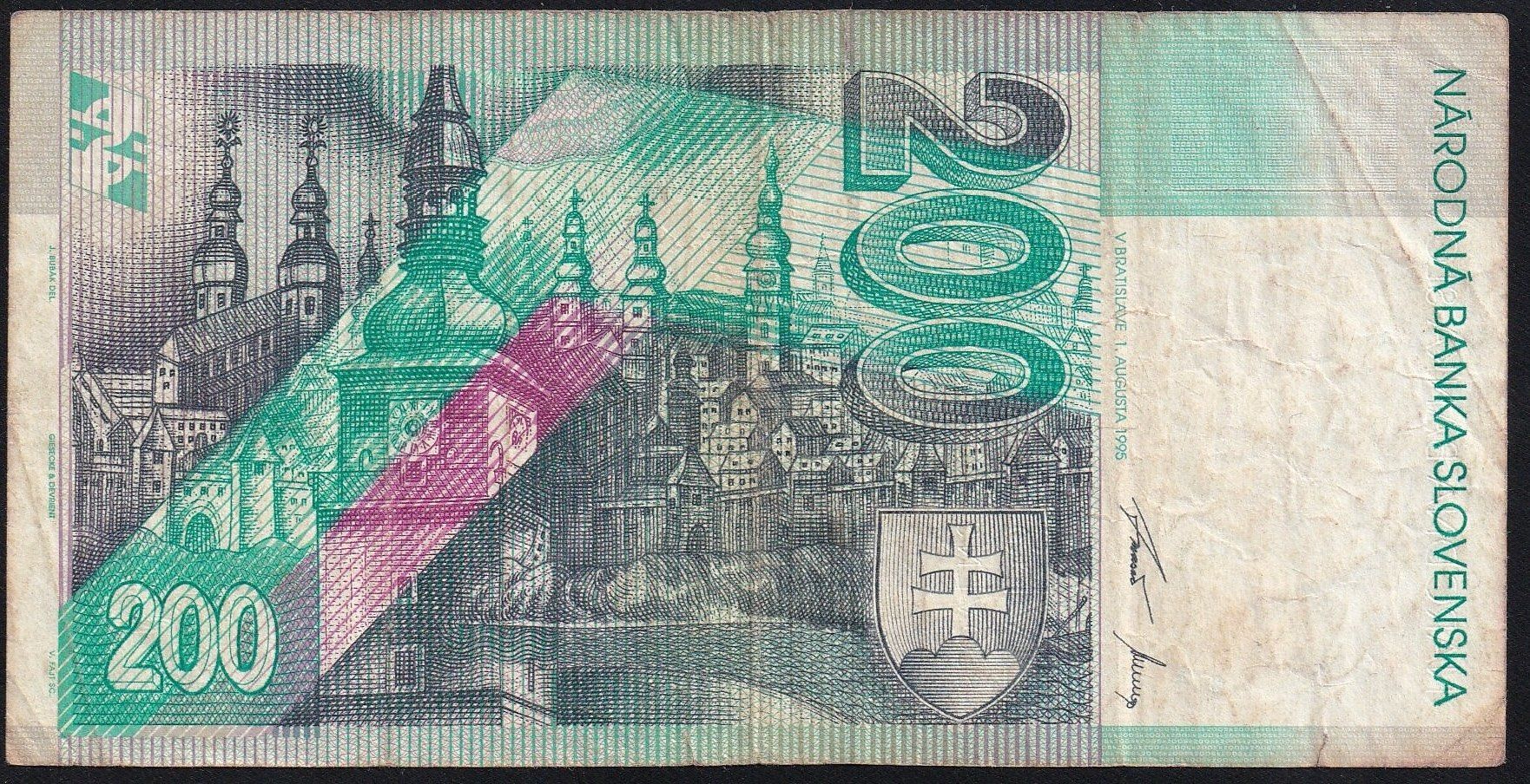 Billets de banque: Slowakei 200 Korun 1995 – D'occasion à Brugg AG par banknoten_muesli 1