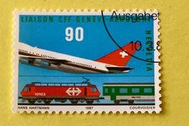 Nr.746  SBB-Anschluss Genf-Cointrin GESTEMPELT 1987  
