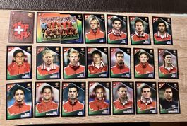 Panini EM 2004 Schweiz Suisse Komplett 21x Bilder