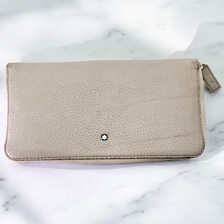 Montblanc Portefeuille en cuir beige