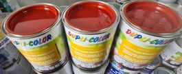 3 Stk. DUPLI-Color Kunstharz-Emaillack, 750 ml Rot