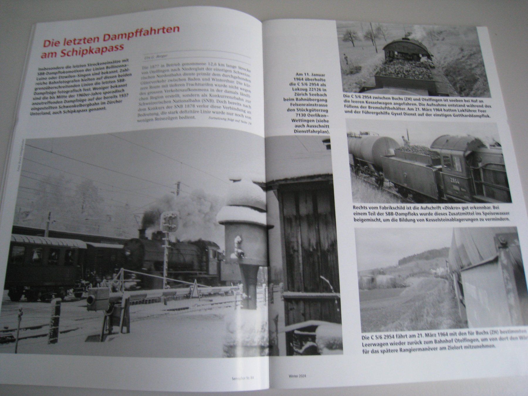 Revues & Magazines: Semaphor Ausgabe Winter 2024, Nummer 84 – D'occasion à Buchs ZH par swiss-train 5