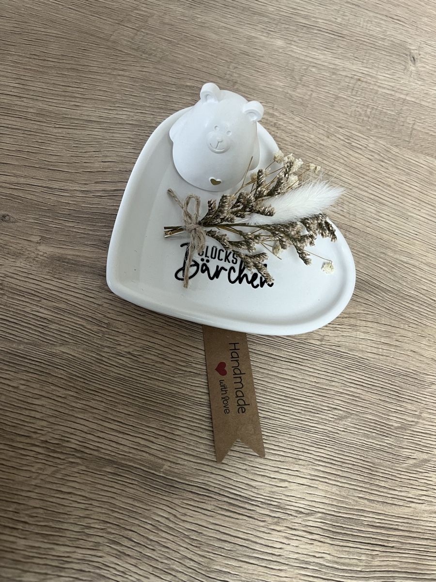 Tutte le decorazioni: Herzige Deko-Schale mit Bär, Handgemacht – Nuovo (secondo la descrizione) da Frick venduto da van_2dhd 1