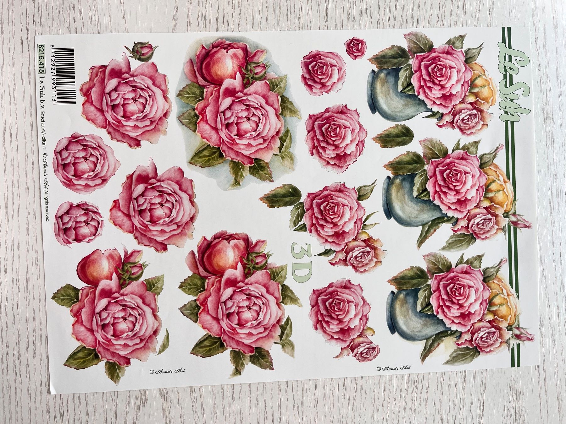 Kit bricolage: 1 Set Kartenbögen mit 10 Blumen Designs – Nuovo e nell'imballaggio originale da Büsserach venduto da bor_s88m 6