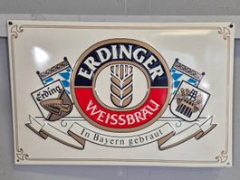 Erdinger Weissbräu Relief Werbeschild Blechschild Schild