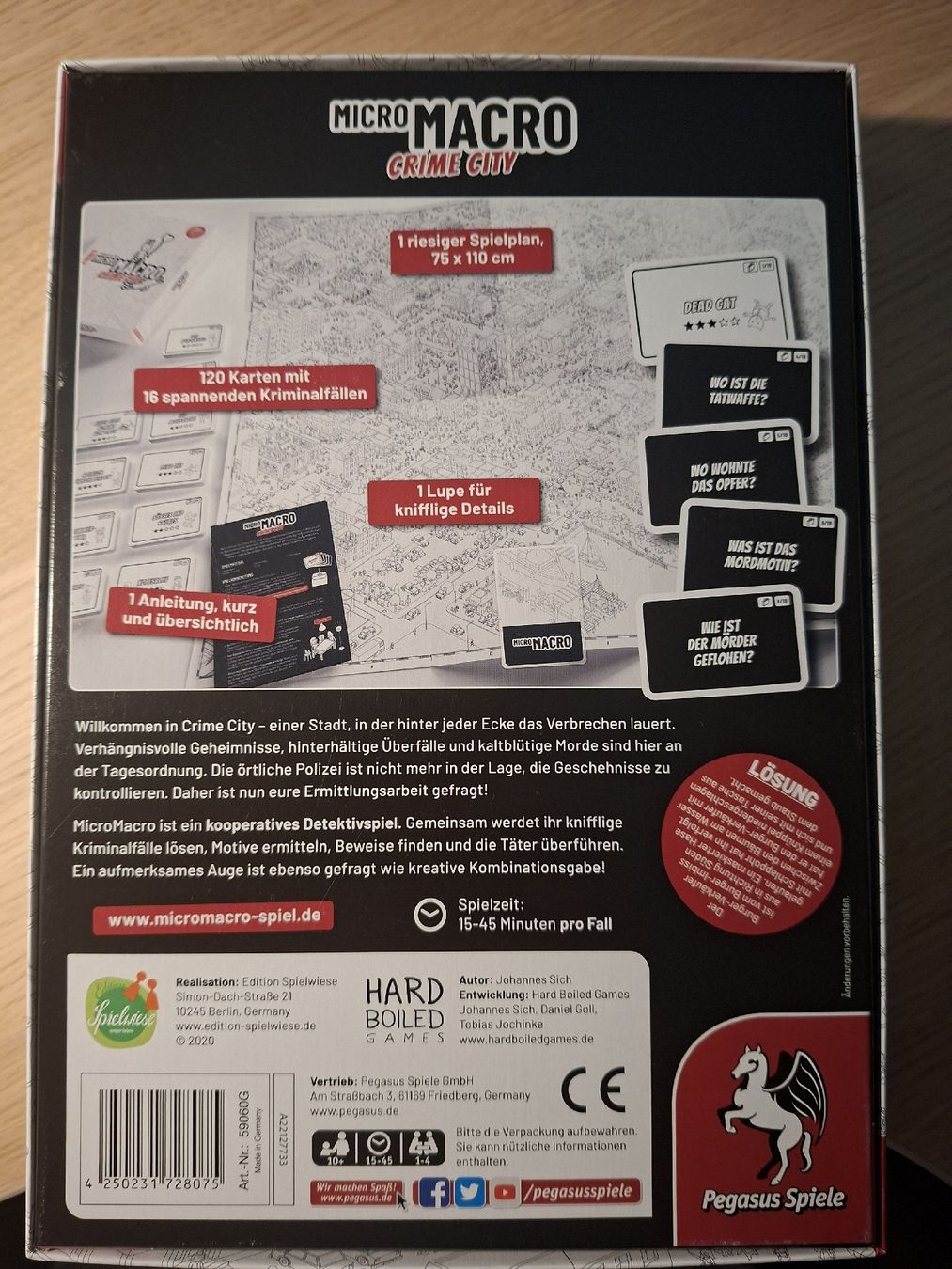 Pegasus Spiele Spiele: Micro Macro Crime City Brettspiel – Gebraucht aus Zürich von mic_7gvl 1