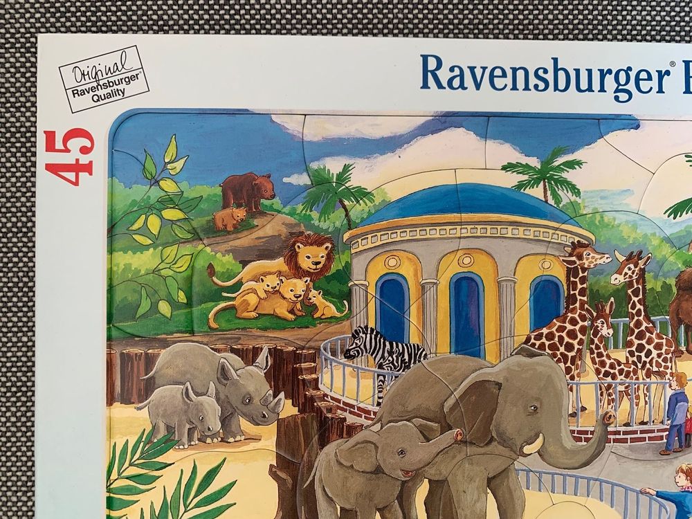 Ravensburger Puzzle Per Bambini 2x24 Pezzi – Un Giorno Allo Zoo, Da 4 Anni In Su