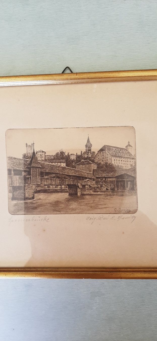 Foto & Immagini: Bilder-Luzern Original Radierungen handsigniert, Passpartout – Nuovo (secondo la descrizione) da Meggen venduto da ebu_t9xx 3