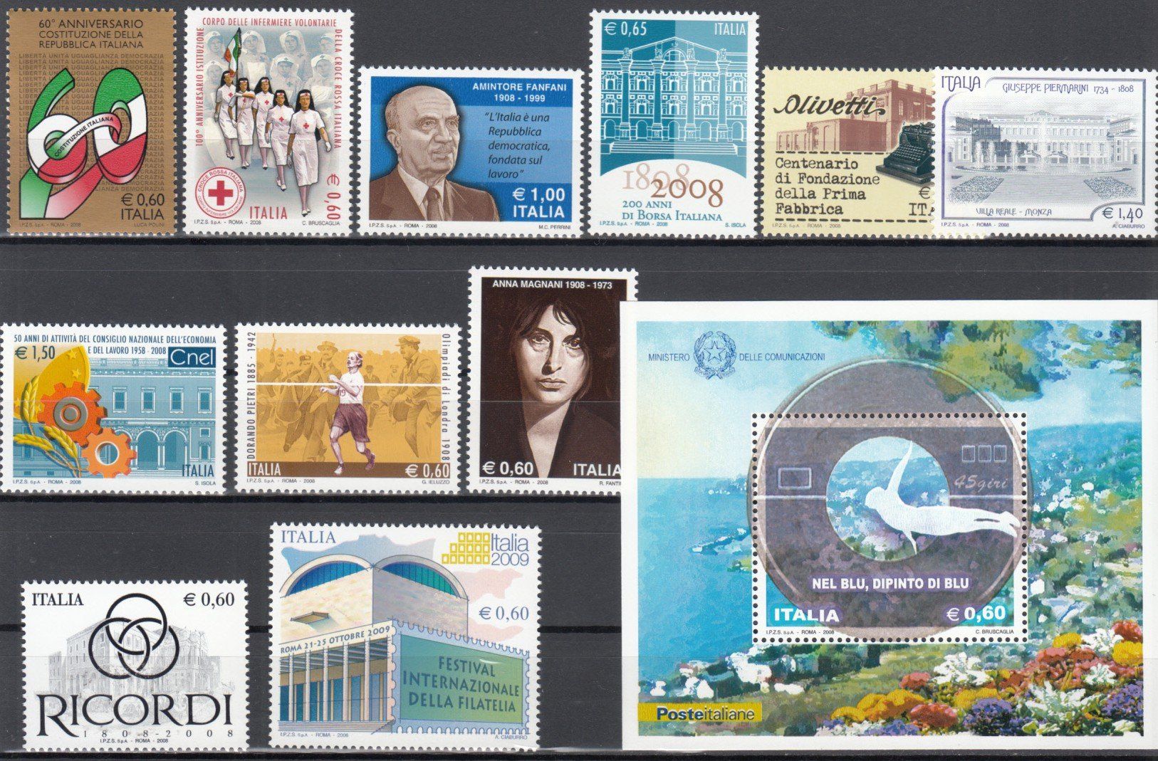Tutti i francobolli: Italien 2008 postfrisch – Usato da Bürglen TG venduto da StampGraf 1
