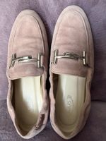 TOD'S Mocassins en daim rose 37