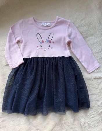 Robe 80 cm Lapin et tulle Pailleté