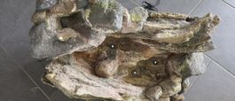 Dekoratives Wasserspiel mit Beleuchtung Fels-Optik