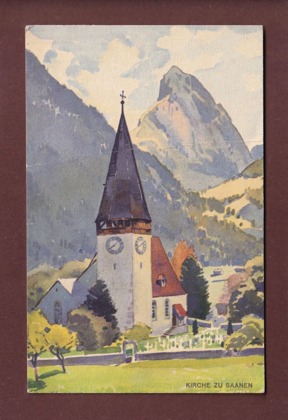 Cartoline postali: Kirche zu SAANEN – Usato da Pully venduto da nicecards