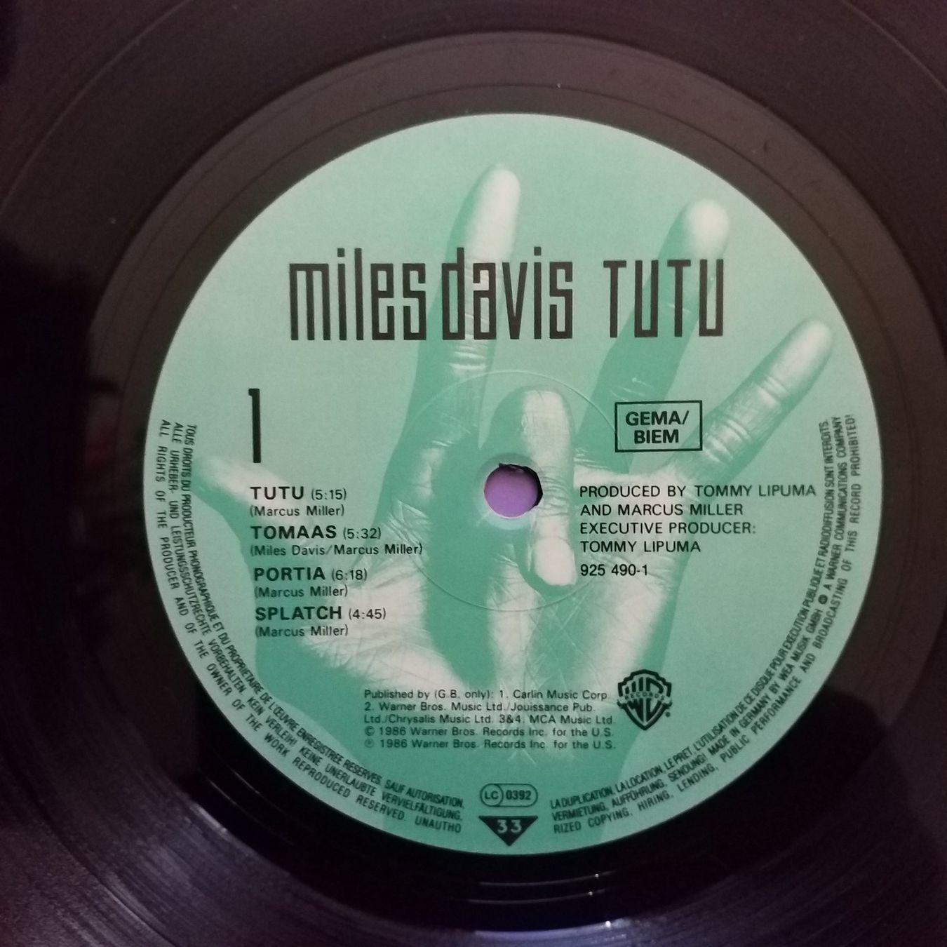 Vinyles: MILES DAVIS,  Tutu - 1886 press  - NEW - – Neuf (Voir description) à Yverdon-les-Bains par Jacotreut 3